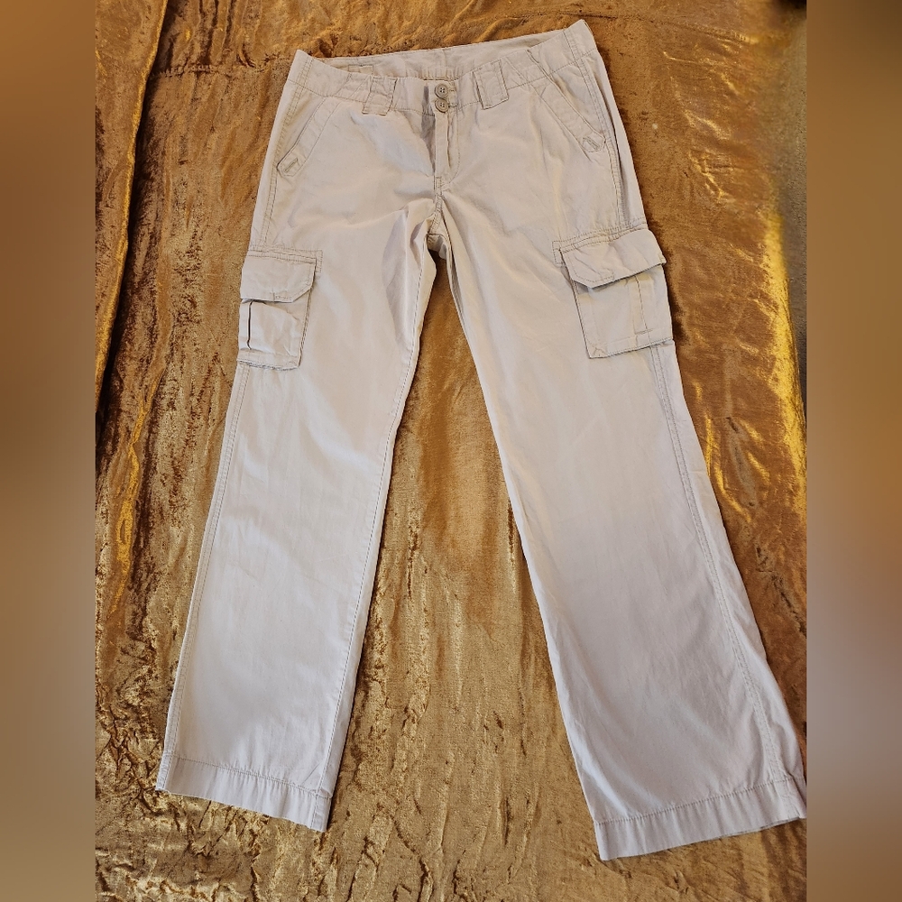 Vintage 1990s Tan Mid Rise Khaki Utility Straight Leg Pant Lucky Brand Dungarees